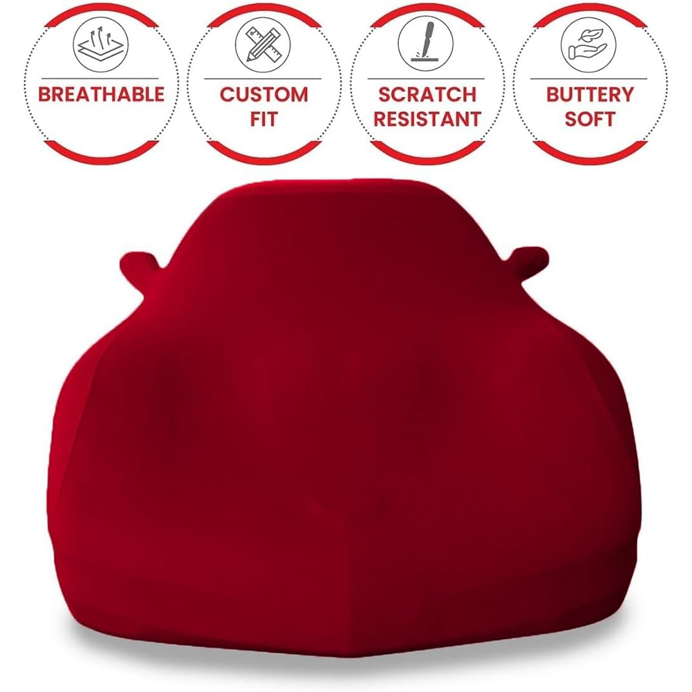 Corvette Ultraguard Stretch Satin Car Cover - Dark Red - Indoor : 1984-1996 C4