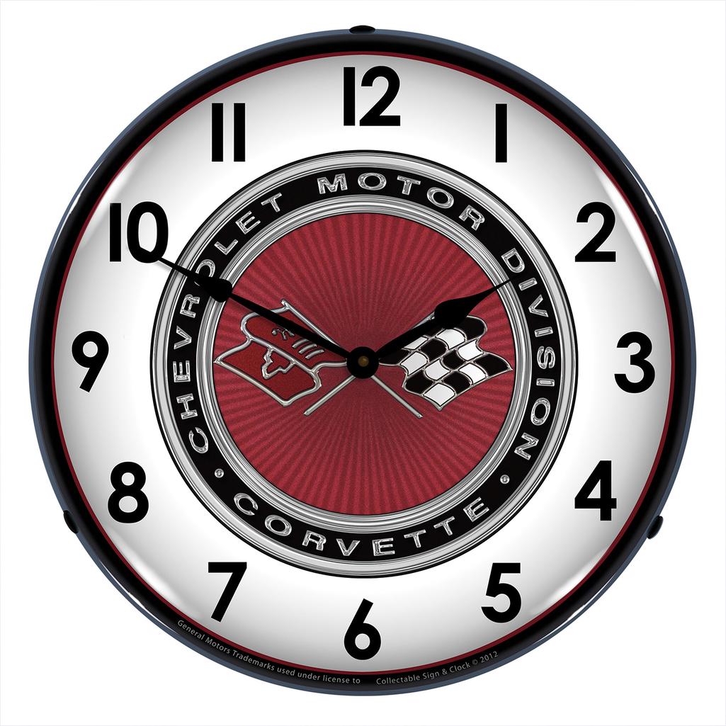 C3 1968-1982 Corvette LED Clock W/C3 Logo