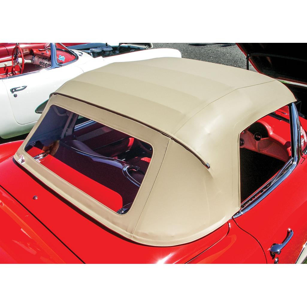 C1 1956-1960 Corvette New Complete Convertible Frame Assembly W/Stayfast Top - Tan