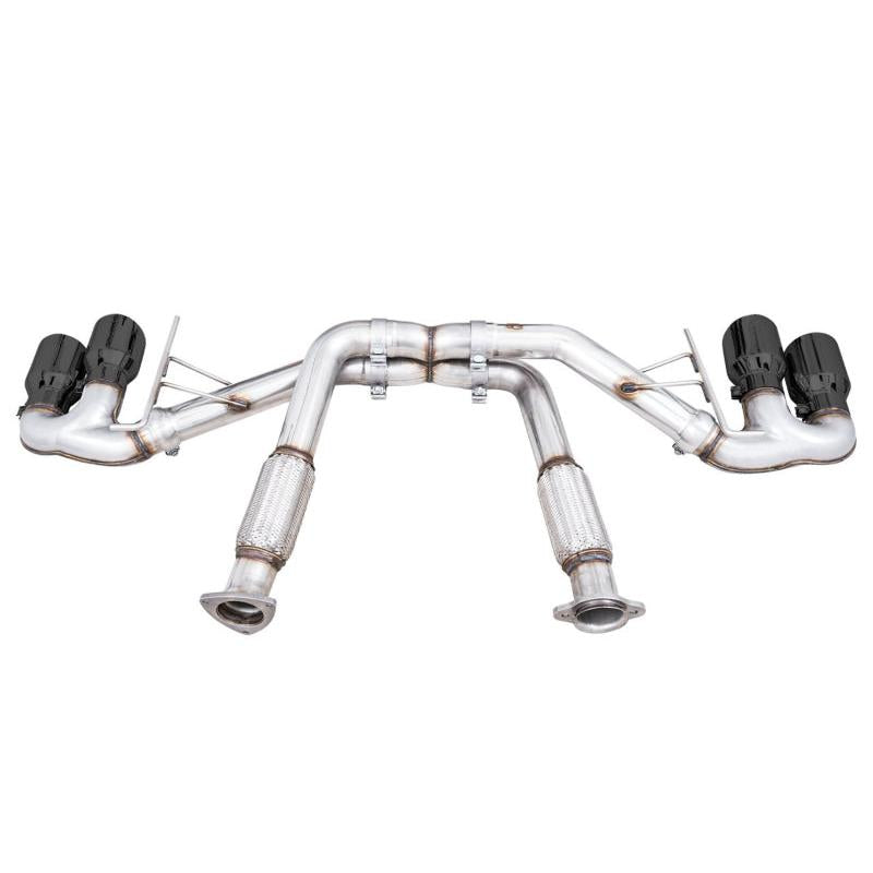 Corvette C8 AWE Tuning Track Edition Exhaust - Quad Diamond Black Tips
