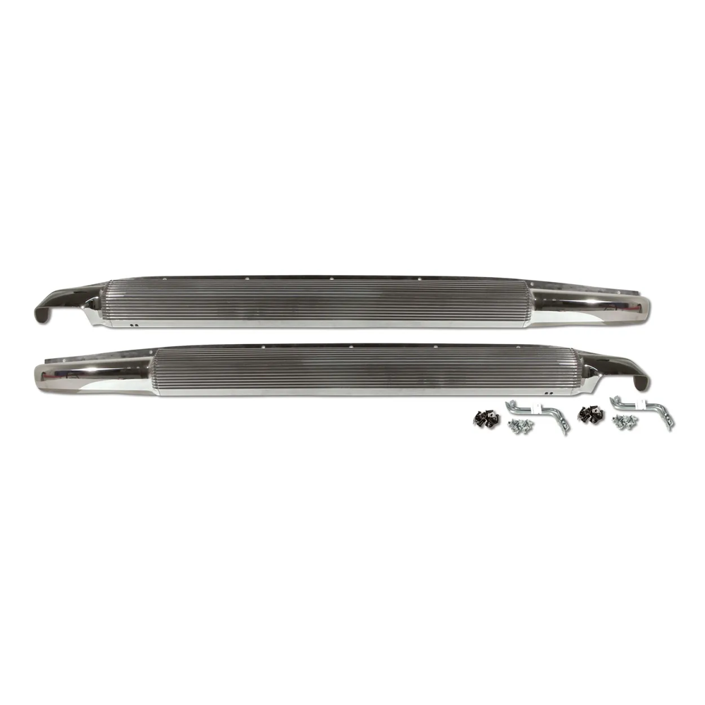 C3 1968-1974 Corvette Side Exhaust Kit - GM Sound - GM Style Covers - Stainless Pipes - For Headers
