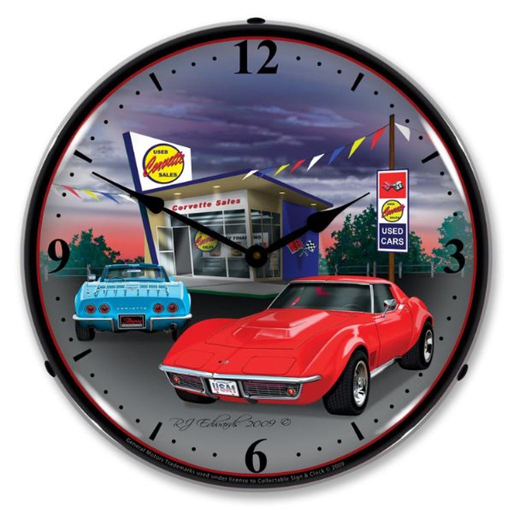 C3 1968 Corvette LED Clock, Car Lot