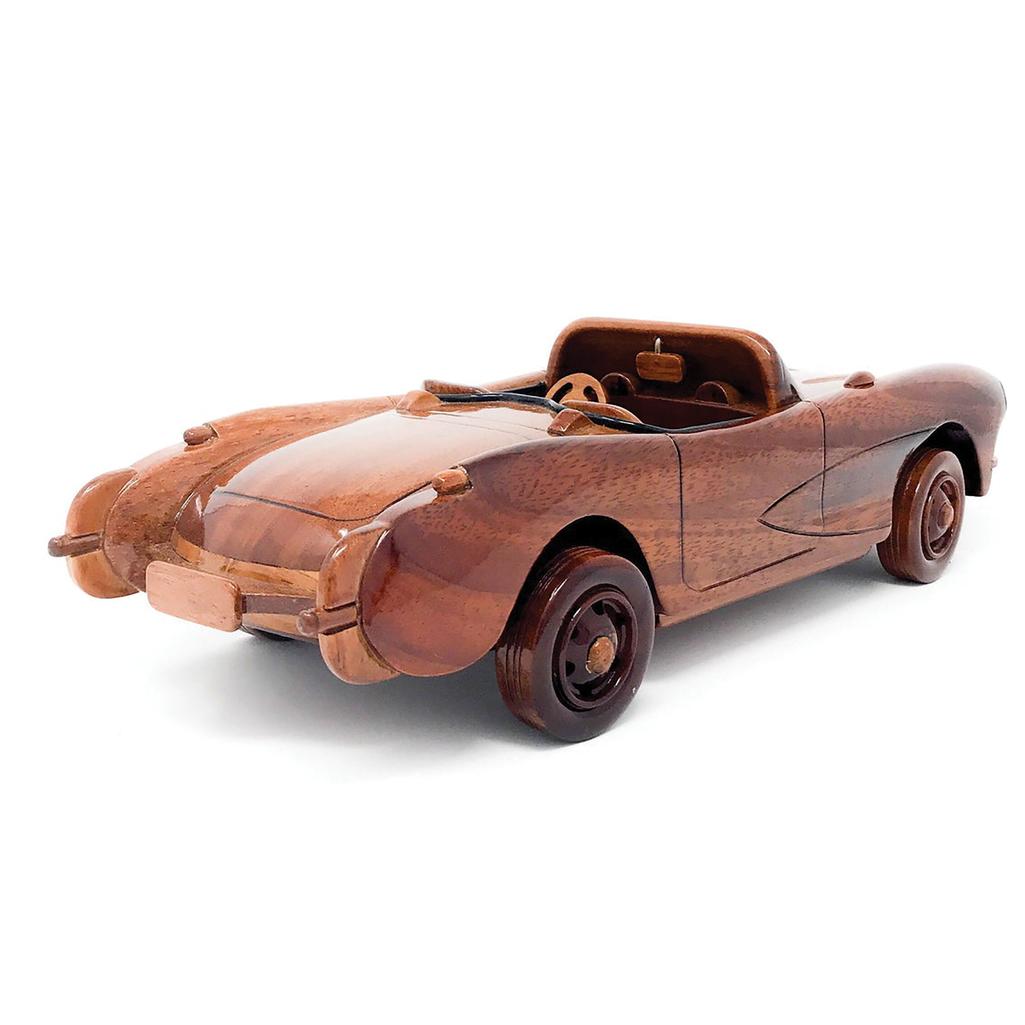 C1 1956-1957 Corvette Hand Crafted And Assembled Mahogany Model