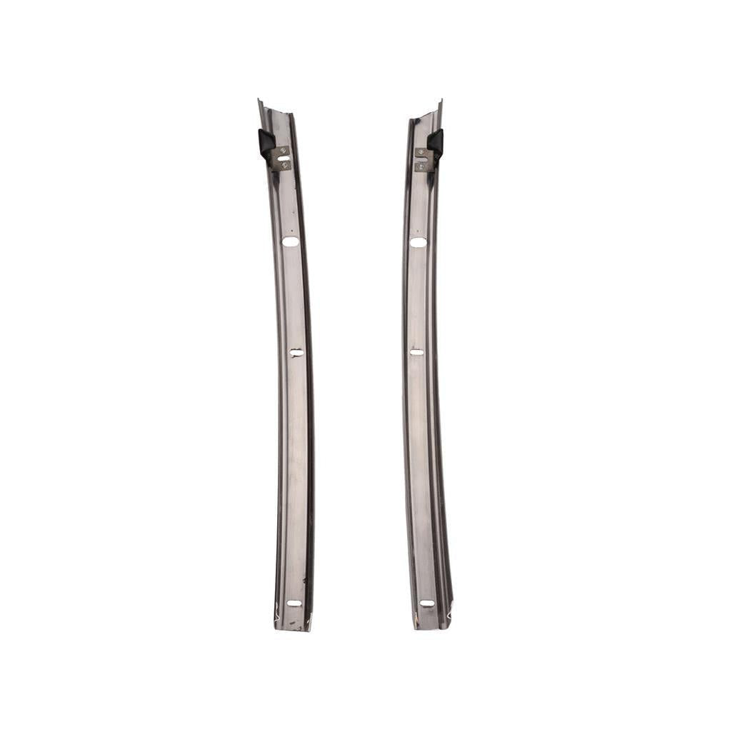 C3 1968-1976 Corvette Windshield Pillar Post Weatherstrip Retainers W/Clips Left & Right - Stainless