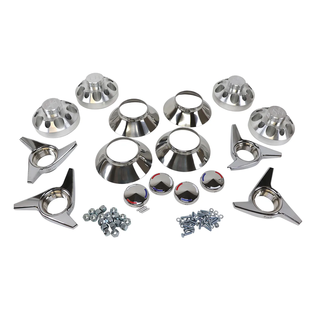 C2 1963-1965 Corvette Direct-Bolt Knock-Off Hardware Car Set W/Lug Nuts