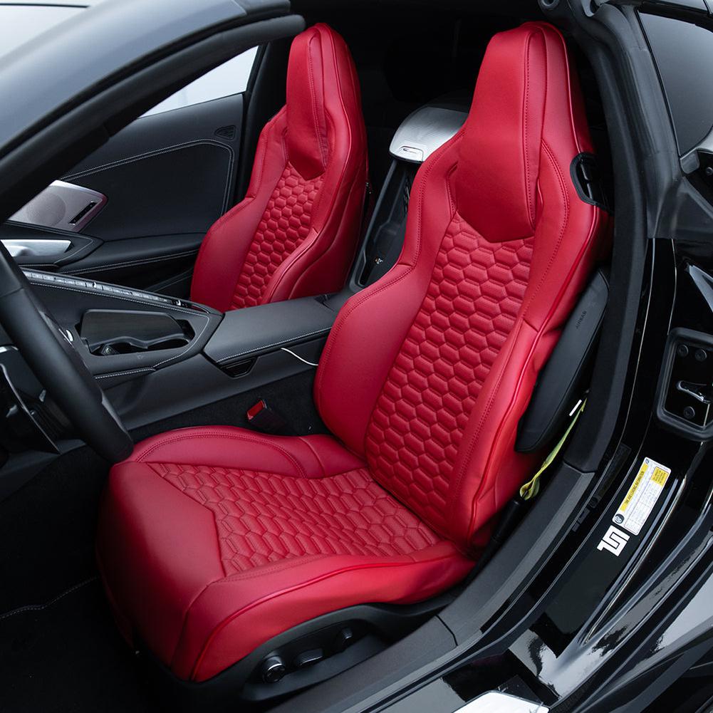 Corvette Custom Leather Seat Covers - GT1 Standard Seats : 2020-2026 C8 Stingray, Z51, Z06