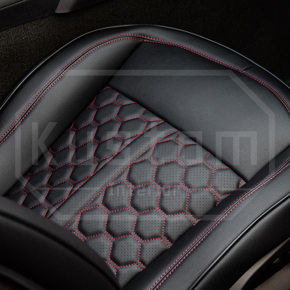 Corvette Custom Leather Seat Covers - Standard Seats : 2014-2019 C7 Stingray, Z51, Z06, Grand Sport