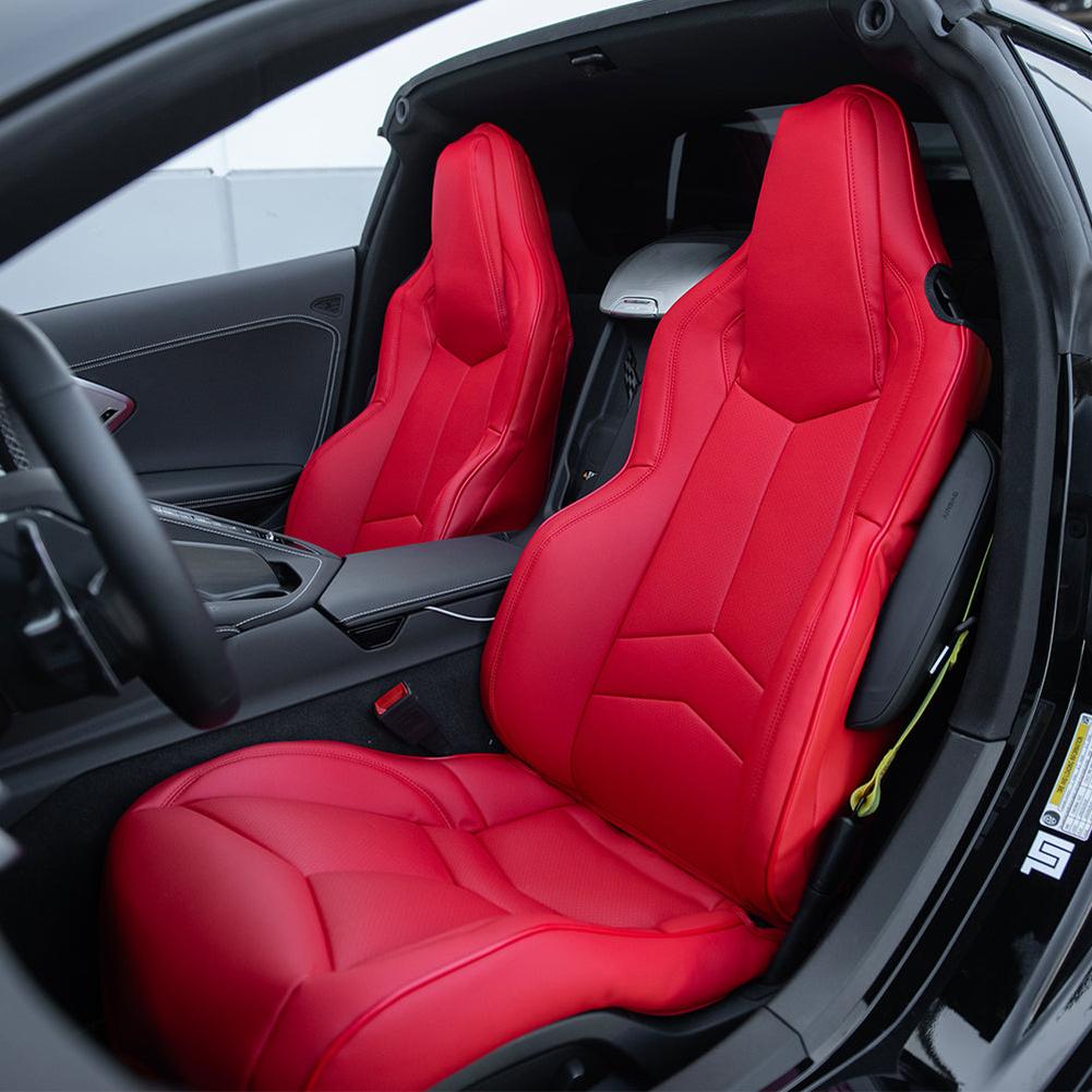Corvette Custom Leather Seat Covers - GT1 Standard Seats : 2020-2026 C8 Stingray, Z51, Z06