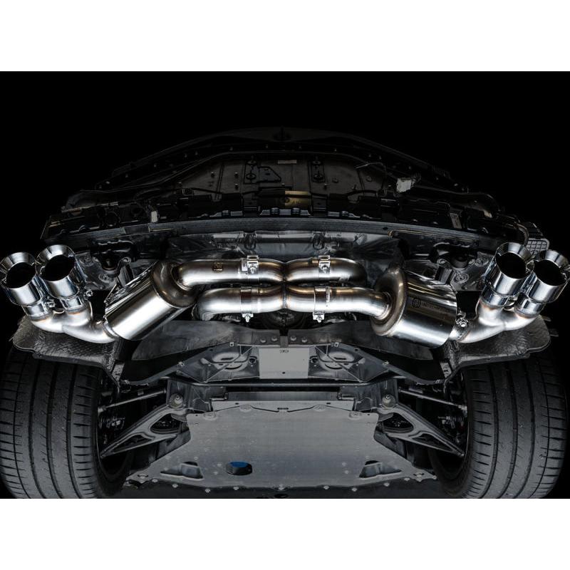 Corvette C8 AWE Tuning Touring Edition Exhaust - Quad Chrome Silver Tips