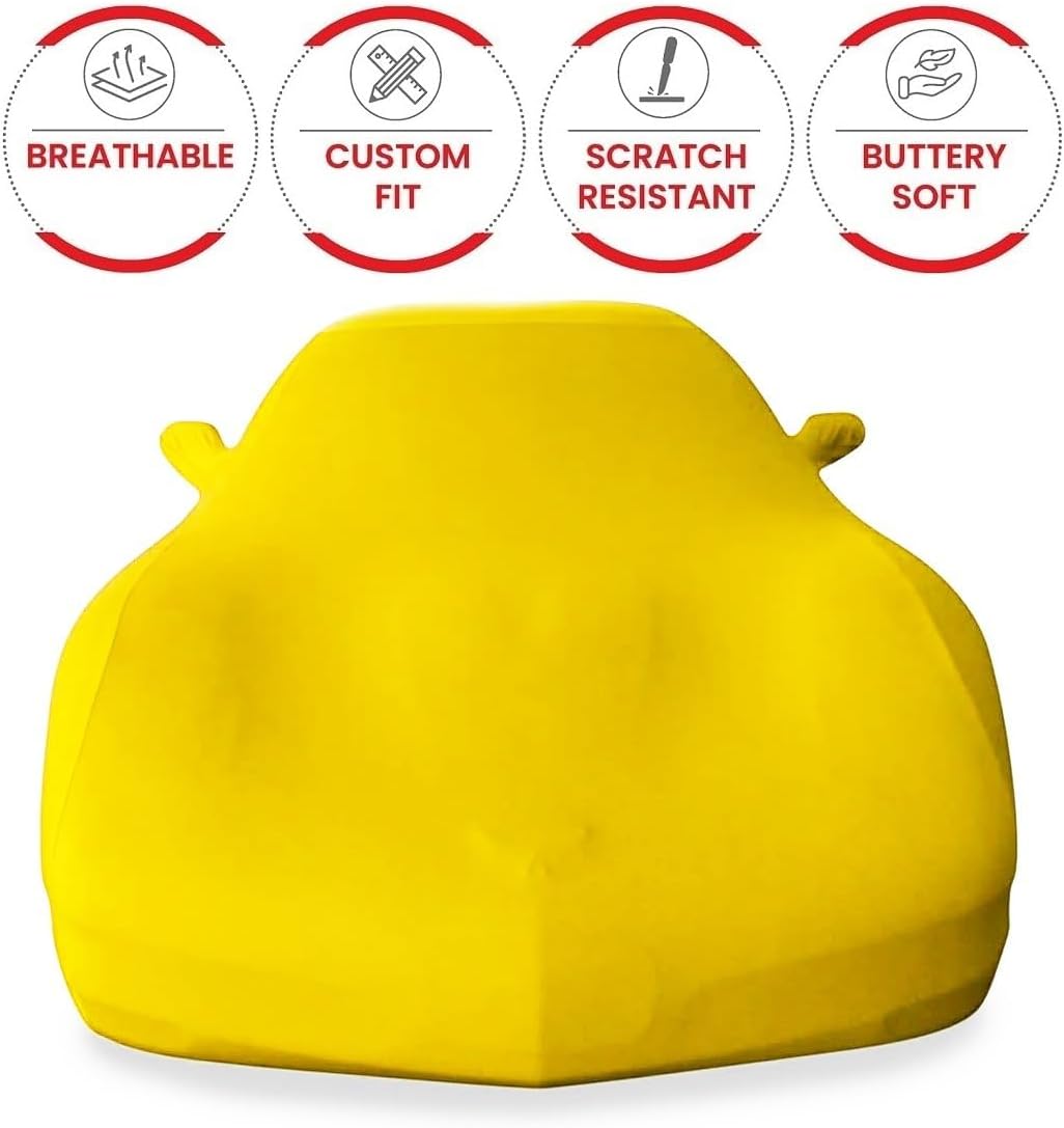 Corvette Ultraguard Stretch Satin Car Cover - Yellow - Indoor : 1984-1996 C4