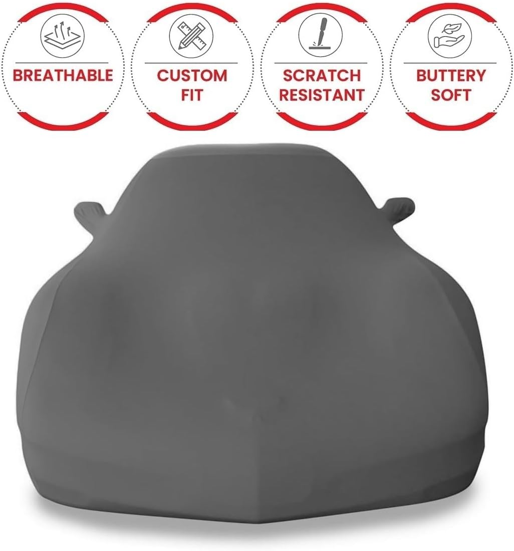 Corvette Ultraguard Stretch Satin Car Cover - Medium Gray - Indoor : 1984-1996 C4