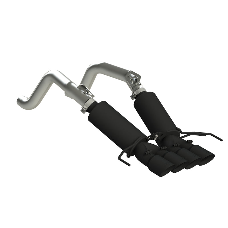 Corvette C7 MBRP 3in Black Dual Cat Back w/ 4in Quad Dual Wall Tips 2014-2019