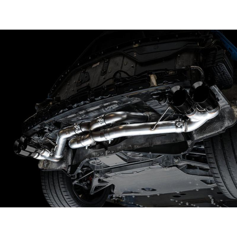 Corvette C8 AWE Tuning Track Edition Exhaust - Quad Diamond Black Tips