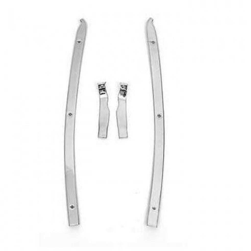 C3 1968-1977 Corvette Chrome Rear Quarter Panel Retainer Set - Coupe