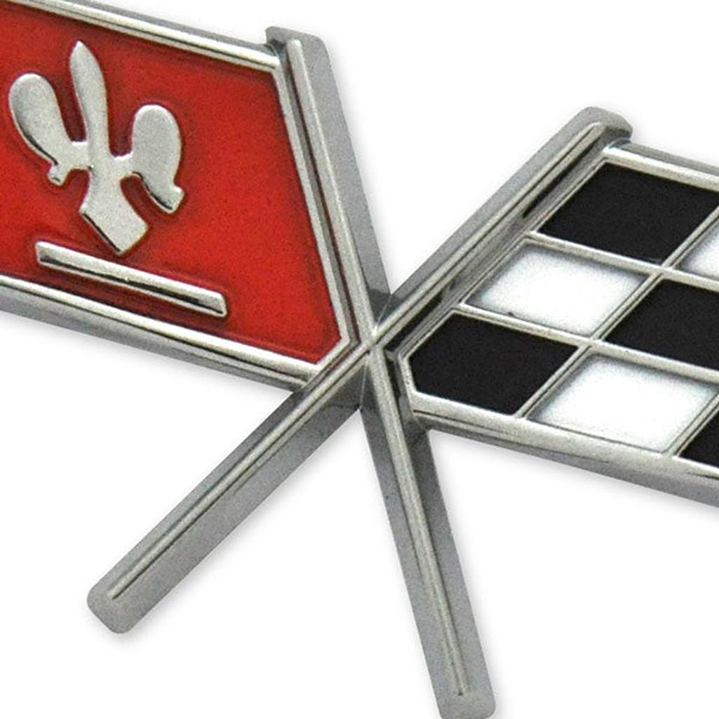 C3 1978-1979 Corvette Crossflags Fuel Door Emblem