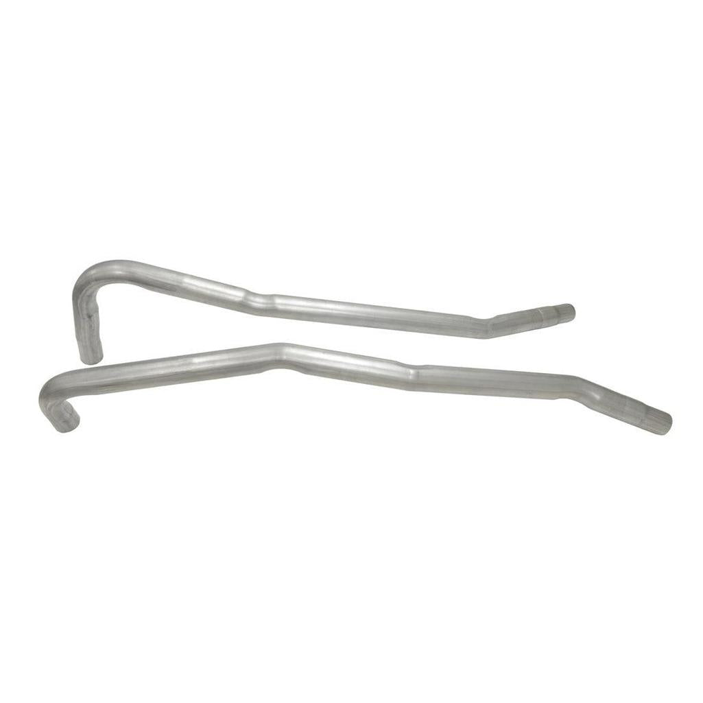 C1 1956 Corvette Front Exhaust Pipes - Manifold To Mid-Pipe W/2 Bolt Weld On Flanges