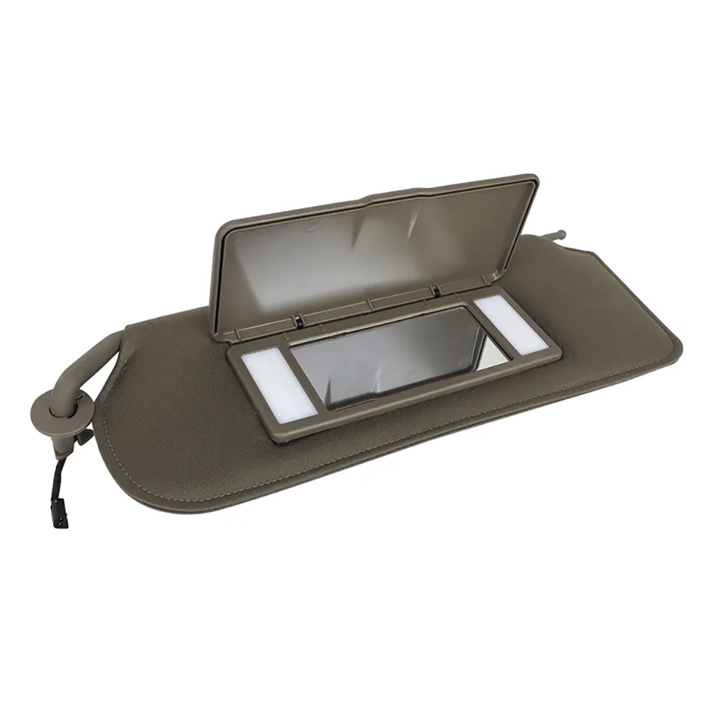 C5 Corvette Replacement Sun Visor Set W/ Led Lit Mirrors - Shale : 2003-2004 C5 & Z06