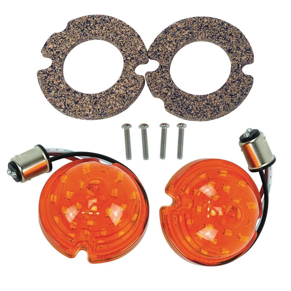 C1 1953-1962 Corvette LED Front Parking Light Kit - Amber - Two LED  Assemblies & Gaskets