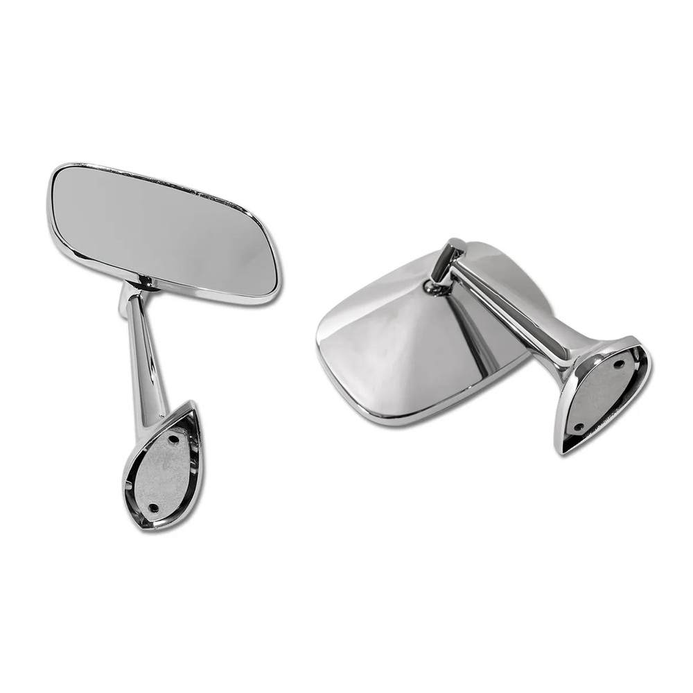 C3 1969-1974 Corvette Door Chrome Kit - Mirrors and Door Handles W/Gaskets