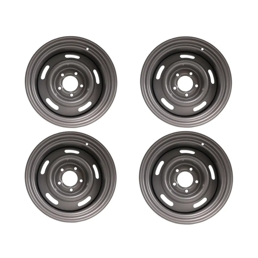 C3 1969-1982 Corvette OEM Style 15x8 Rally Wheel Set
