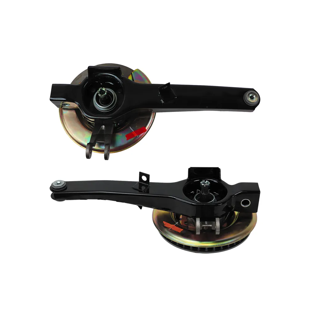 C3 1976-1982 Corvette New Trailing Arm Assemblies W/Bearings & Rotors - LH/RH - Gold Backing Plates