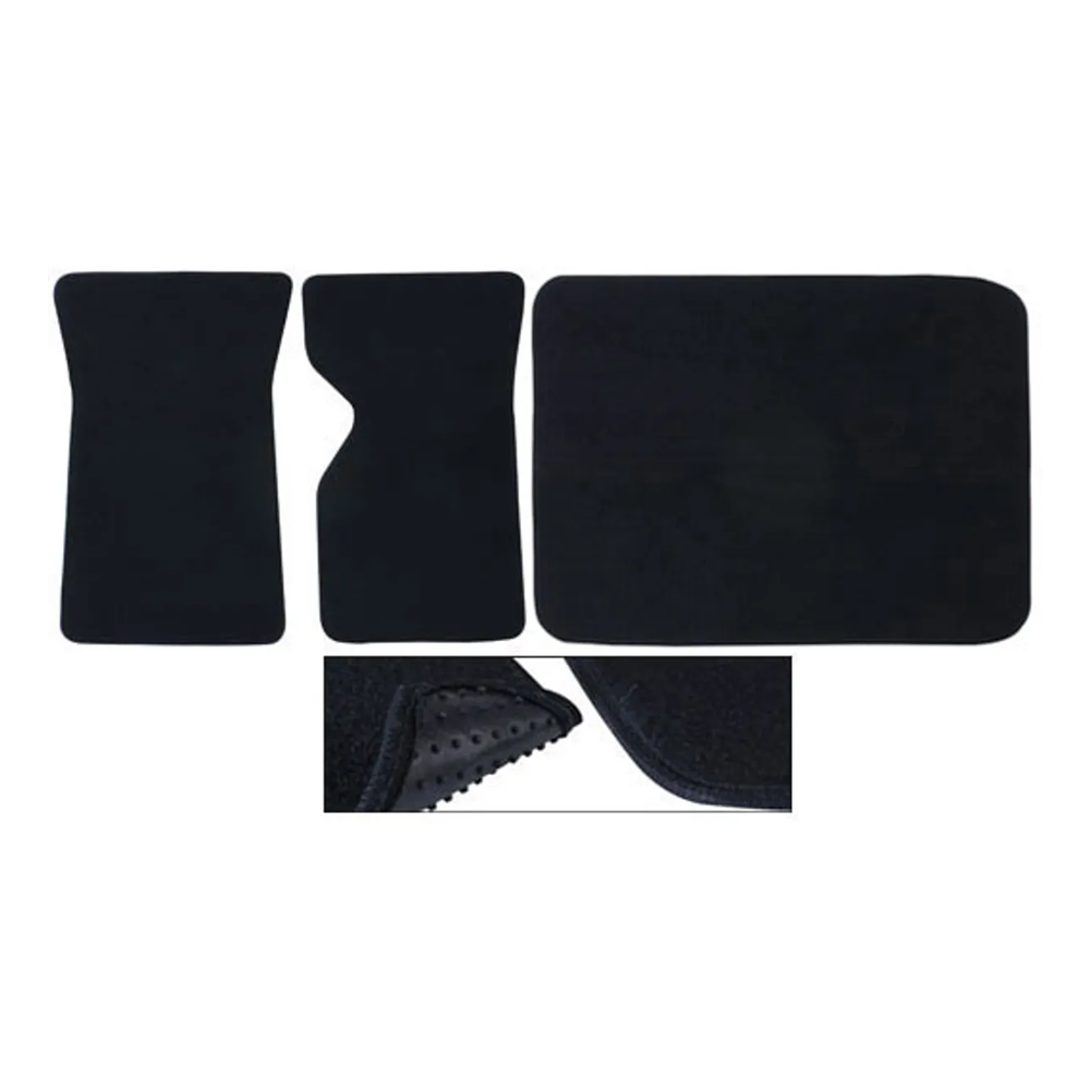 C3 1968-1982 Corvette Economy Floor & Cargo Mat Set - Black