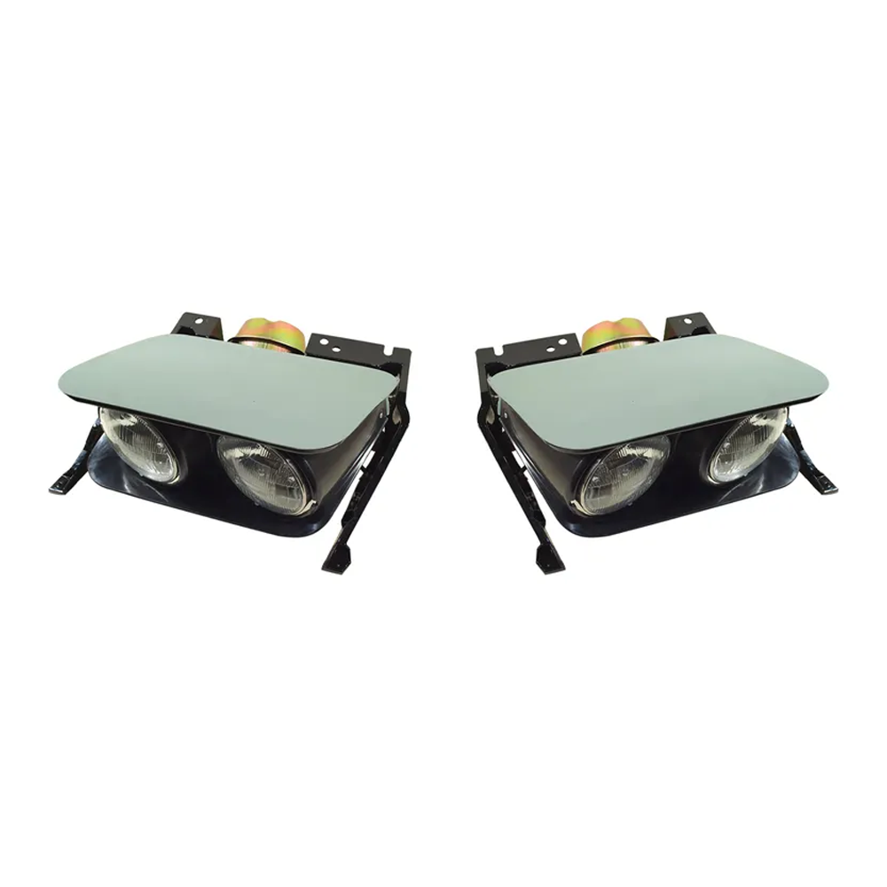 C3 1968-1974 Corvette Complete Headlamp Assemblies W/Door & New Actuators - LH/RH