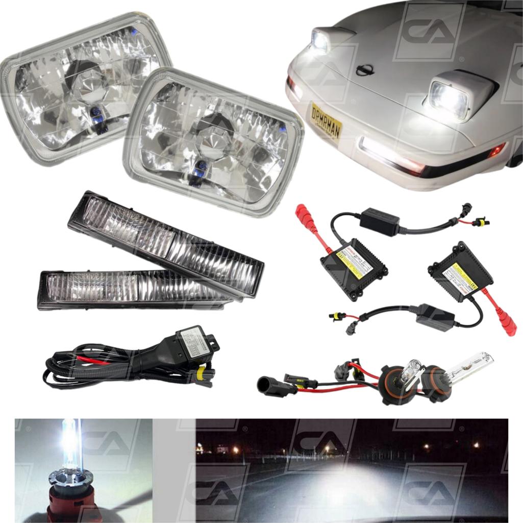 C4 1984-1996 Corvette HID Fog & Headlight Conversion Kit - Diamond Cut/Bluish Tint 8000K