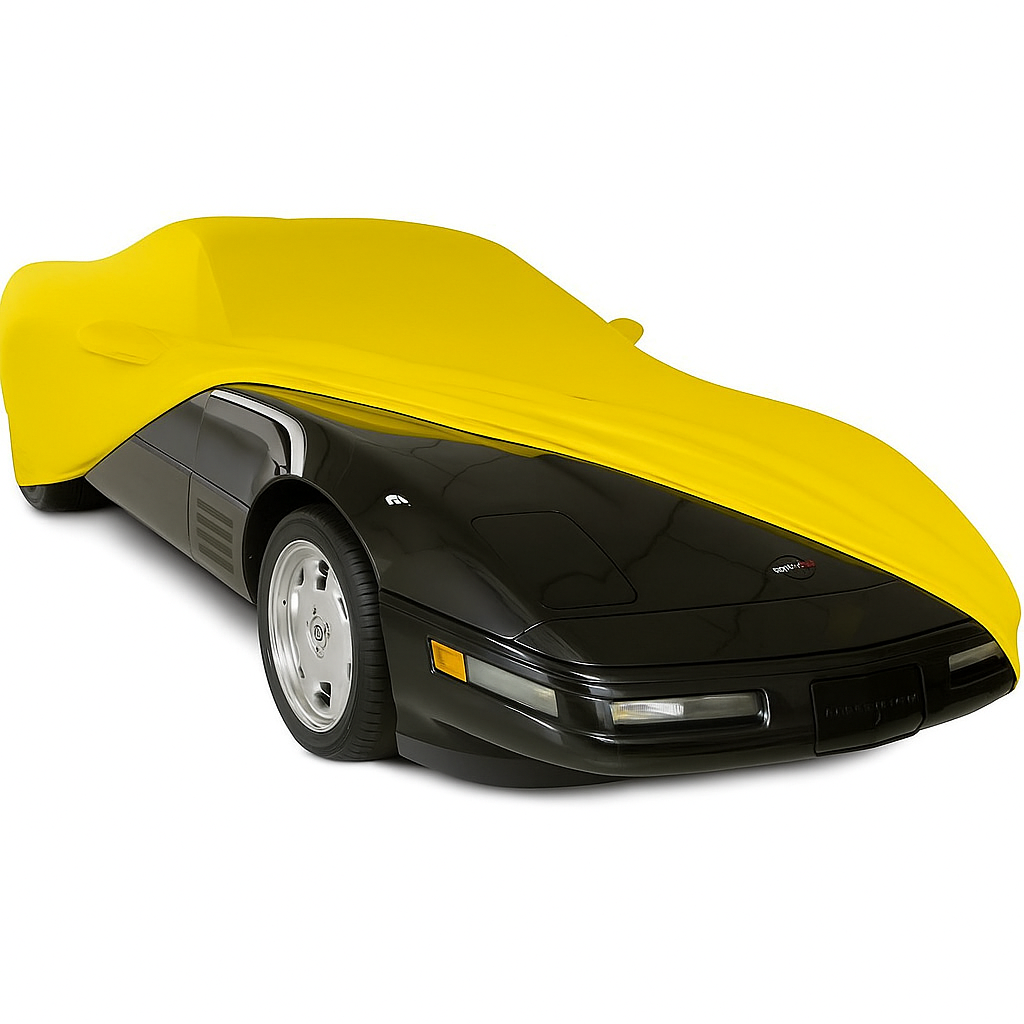 Corvette Ultraguard Stretch Satin Car Cover - Yellow - Indoor : 1984-1996 C4