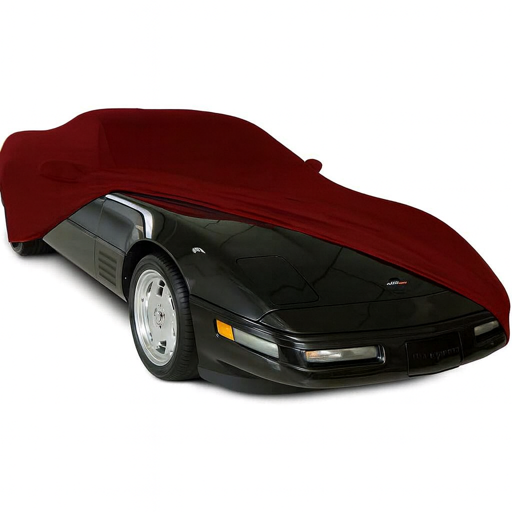 Corvette Ultraguard Stretch Satin Car Cover - Dark Red - Indoor : 1984-1996 C4