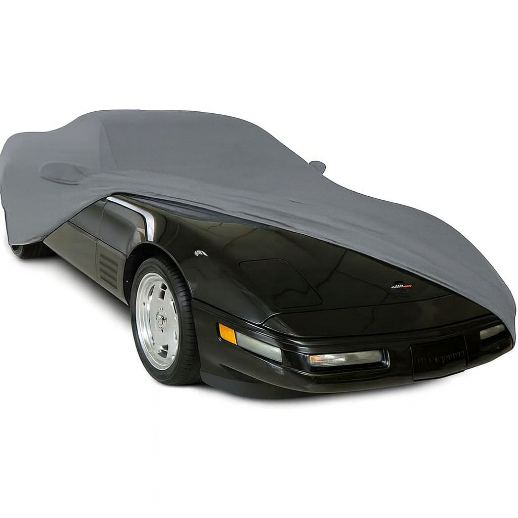 Corvette Ultraguard Stretch Satin Car Cover - Medium Gray - Indoor : 1984-1996 C4