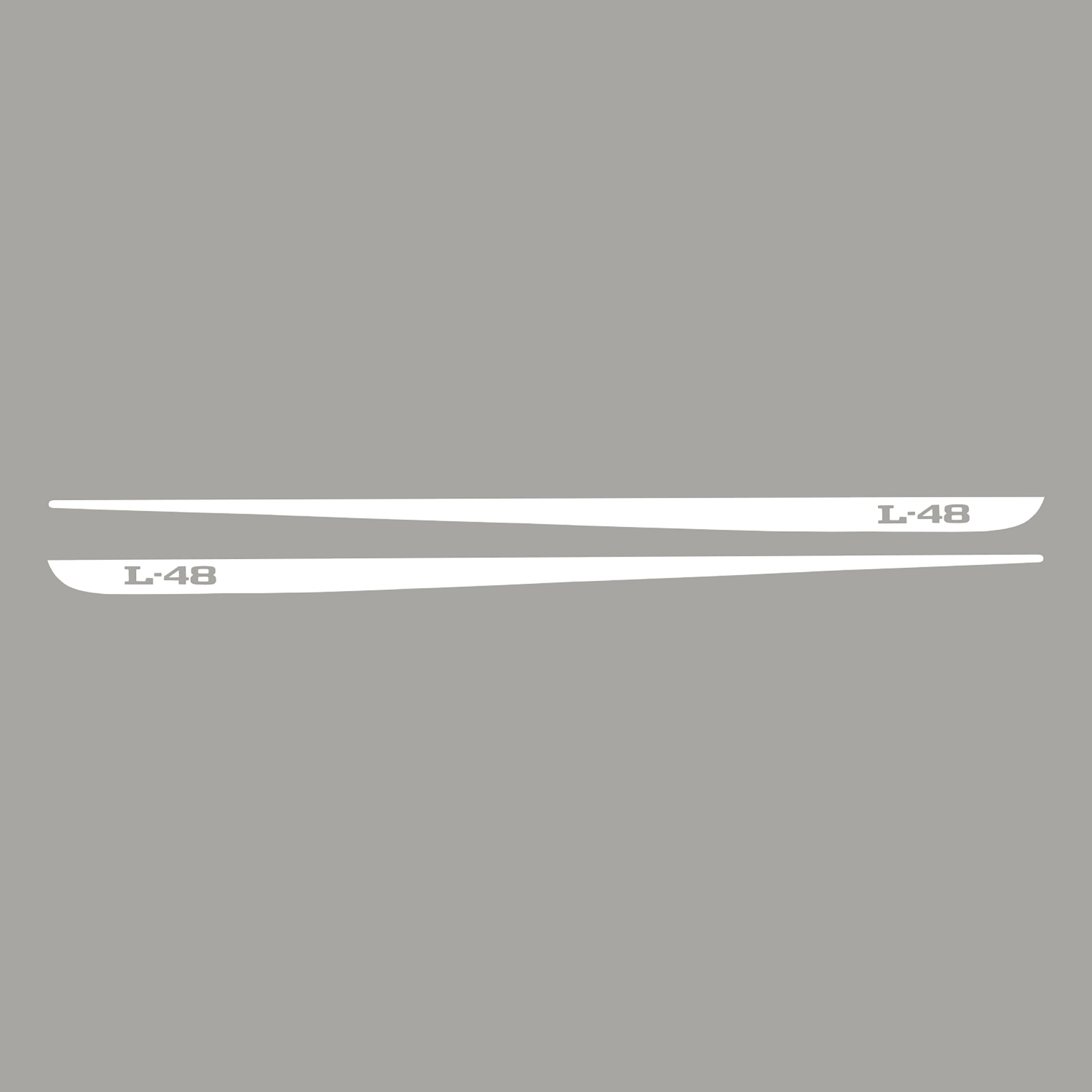 C3 1968-1982 Corvette Hood Stripe Decals - Pair L-48
