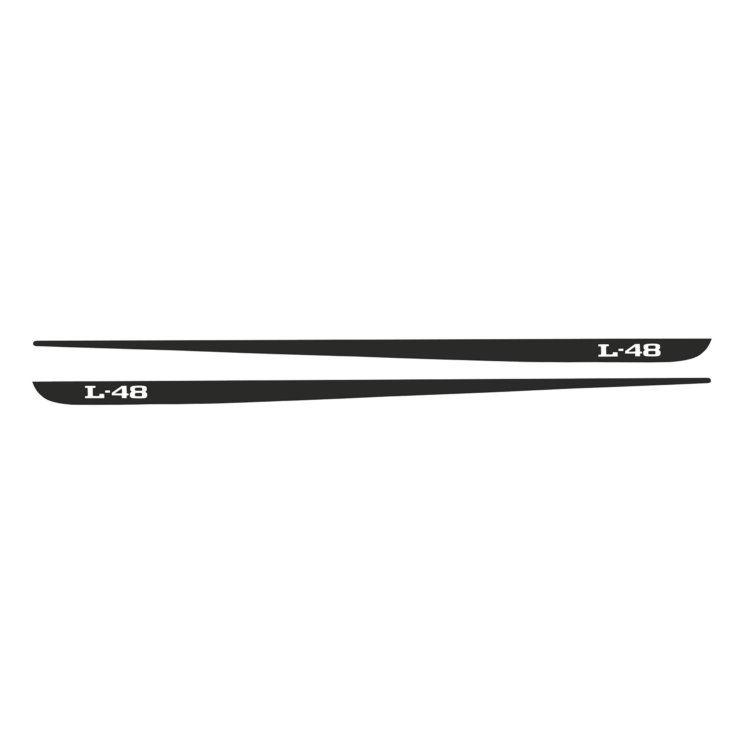 C3 1968-1982 Corvette Hood Stripe Decals - Pair L-48