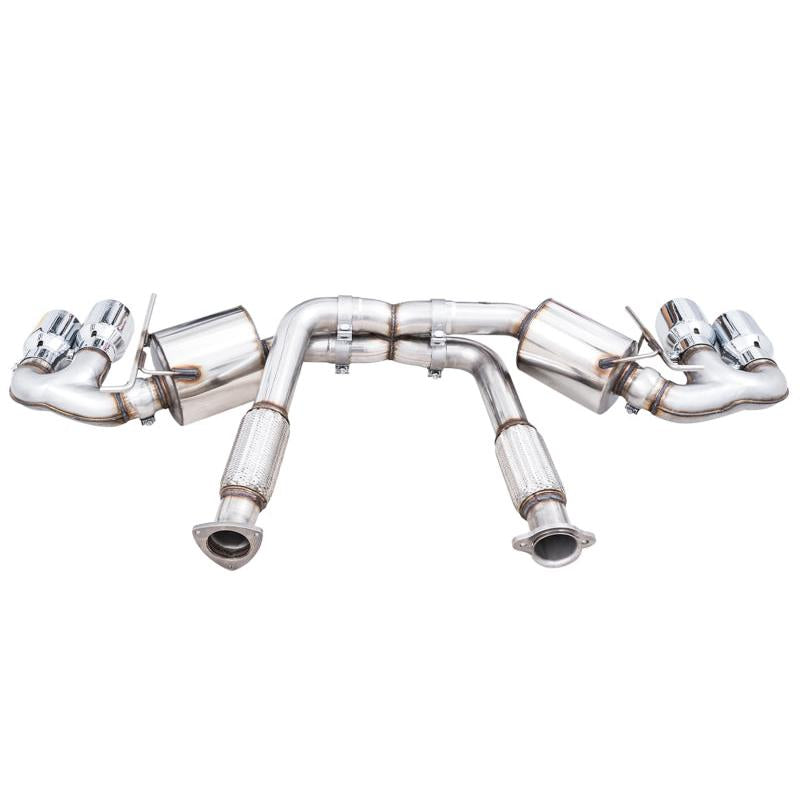 Corvette C8 AWE Tuning Touring Edition Exhaust - Quad Chrome Silver Tips
