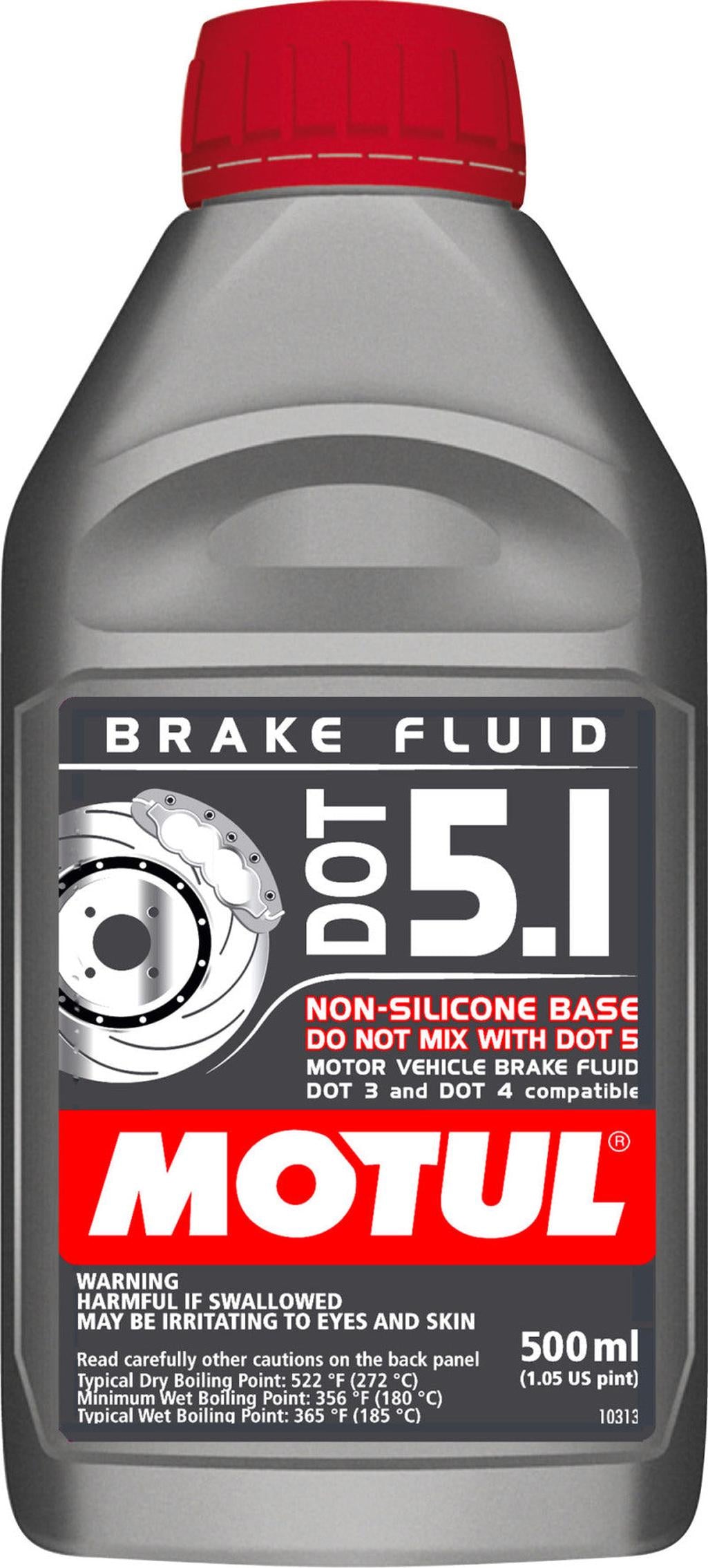 Motul 1/2L Brake Fluid DOT 5.1 for Mercedes-Benz and BMW - Fully Synthetic, Anti-Lock System Compatible