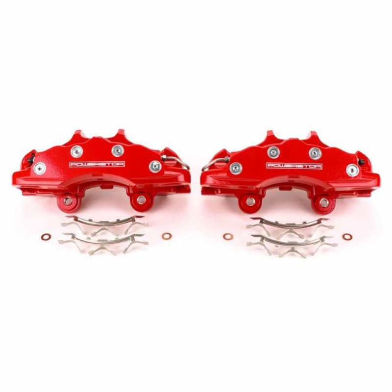 Corvette C6 Power Stop Front Red Calipers - Pair 2006-2013
