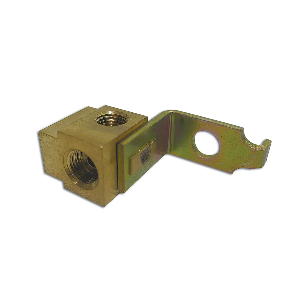 C2 1963-1965 Corvette Brake Line Block - Left Front (65 W/O Power Brake)