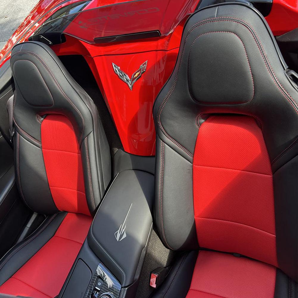 Corvette Custom Leather Seat Covers - Standard Seats : 2014-2019 C7 Stingray, Z51, Z06, Grand Sport