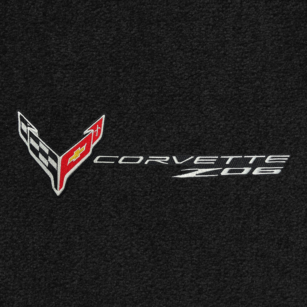 C8 Corvette Rear Cargo Mat - Lloyds Mats With Flags and Corvette Z06 Combo : Coupe