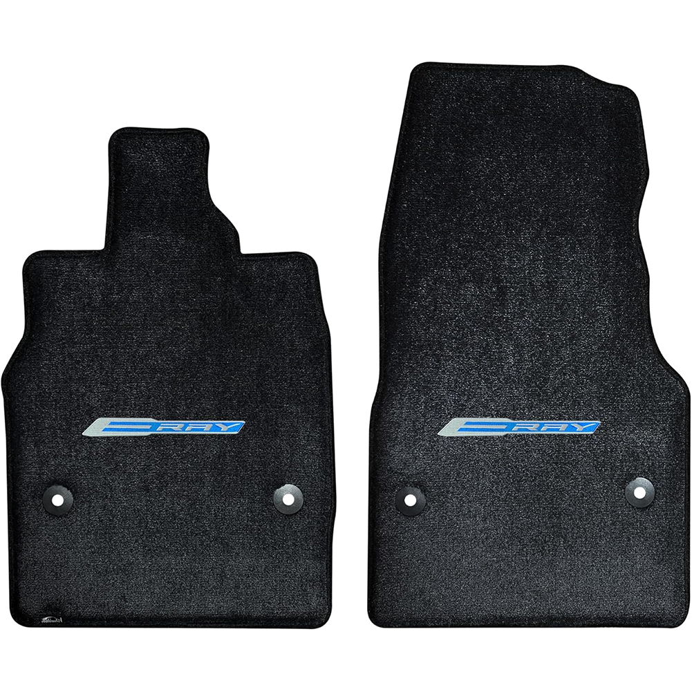 C8 E-Ray Corvette Floor Mats - Lloyds Mats with E-Ray Logo