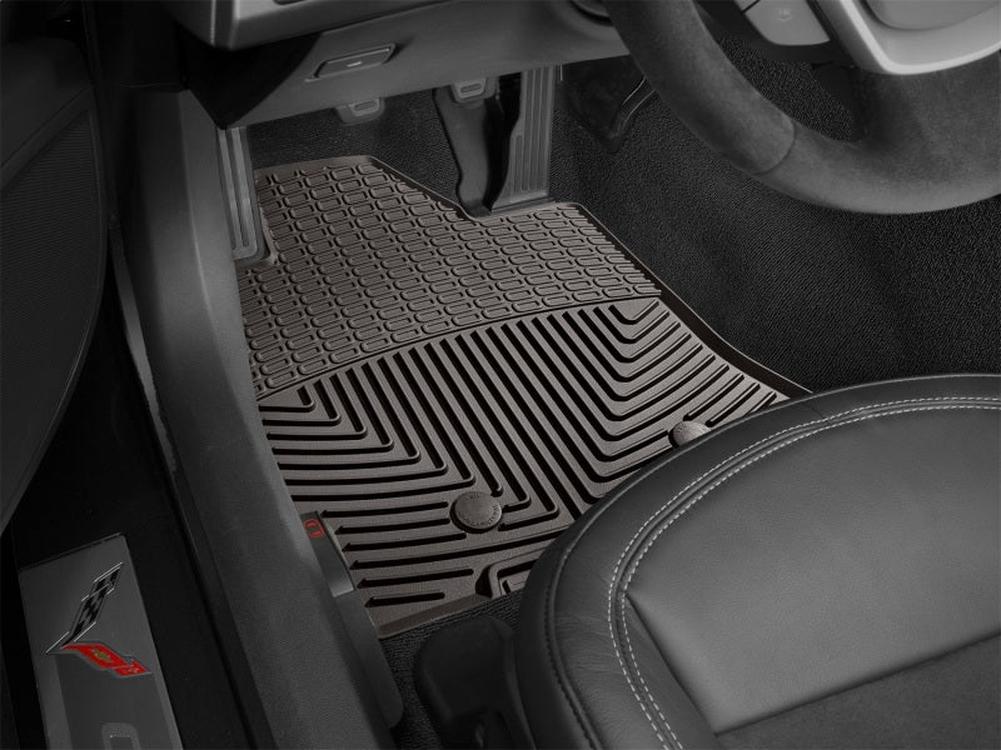 WeatherTech All-Weather Front Rubber Floor Mats for Chevrolet Corvette - Cocoa (Part W352CO)