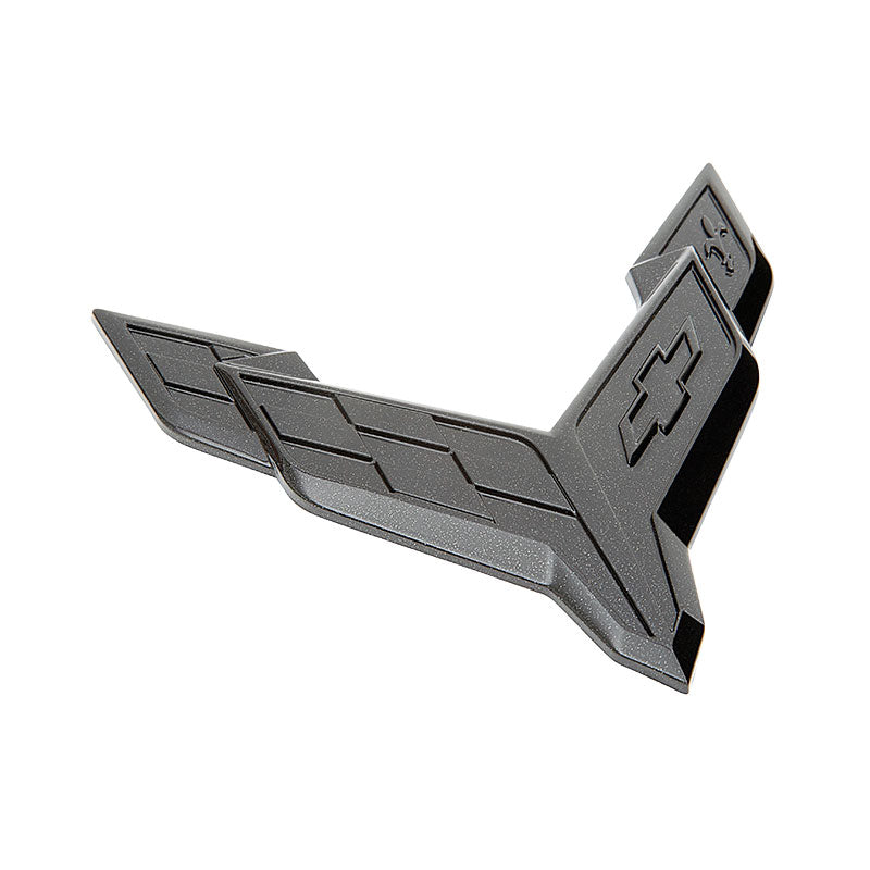 Corvette GM Crossed Flags Front Nose Emblem - Stealth Carbon Flash : C8 Stingray, Z51