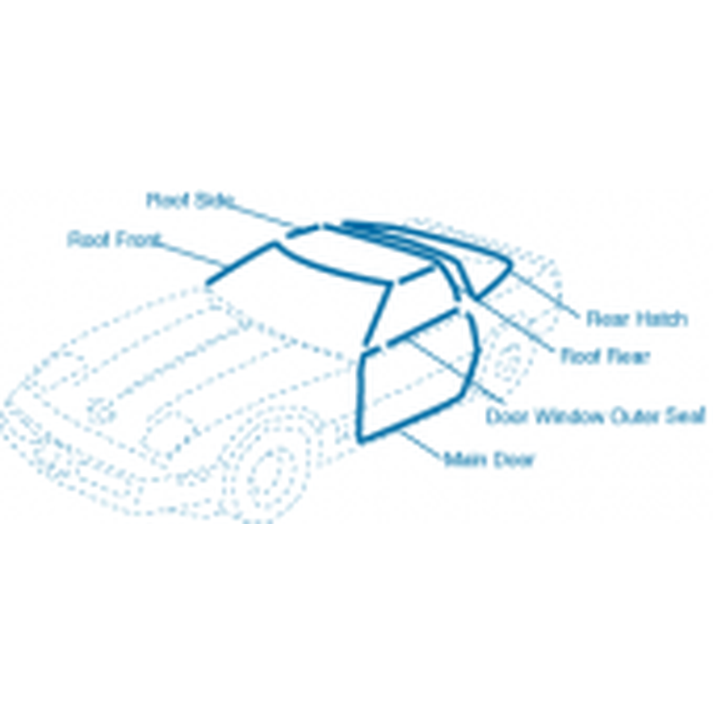 C4 1984-1989 Corvette Door Weatherstrip - LH