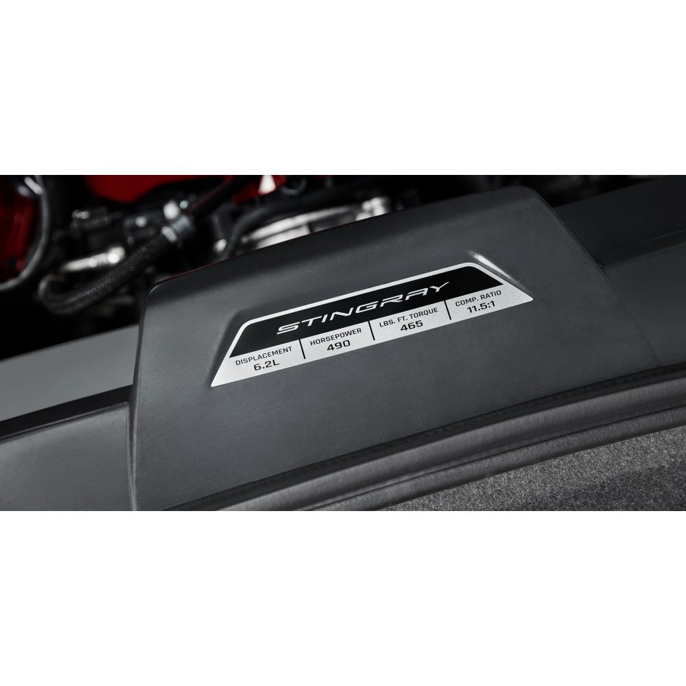C8 Corvette Engine Specification Plaque : Stingray