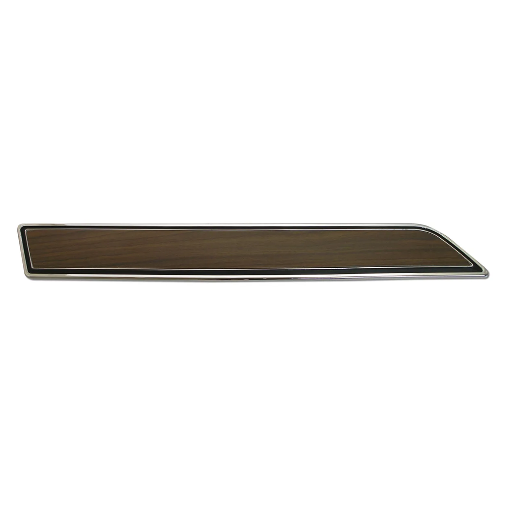 C3 1970-1976 Corvette Door Panel Insert Plate W/Walnut Insert - Left Hand