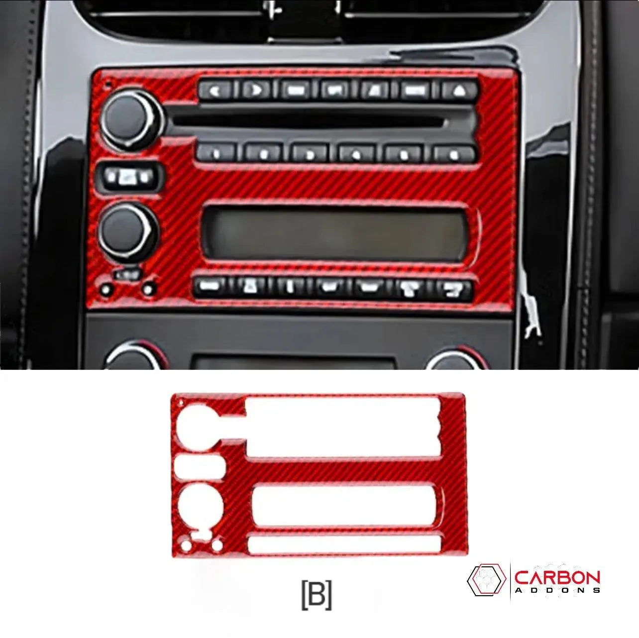Real Carbon Fiber Radio & Navigation Control Panel Overlay | C6 2005-2013 Corvette - carbonaddons Carbon Fiber Parts, Accessories, Upgrades, Mods