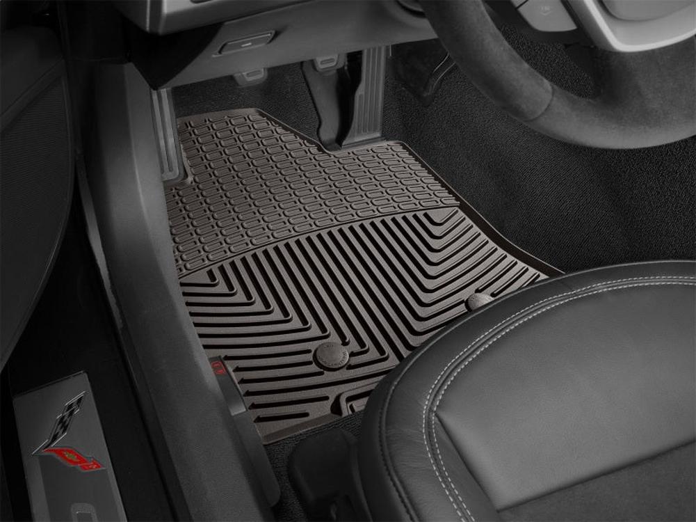 WeatherTech All-Weather Front Rubber Floor Mats for Chevrolet Corvette - Cocoa (Part W352CO)