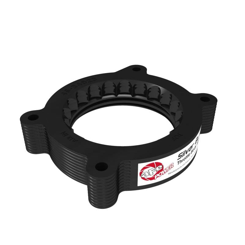 aFe 2020 Vette C8 Silver Bullet Aluminum Throttle Body Spacer / Works With aFe Intake Only - Black