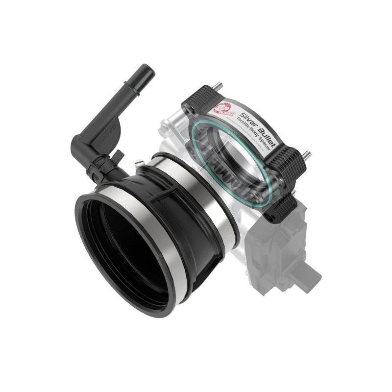 aFe 2020 Vette C8 Silver Bullet Aluminum Throttle Body Spacer / Works With Factory Intake Only - Blk