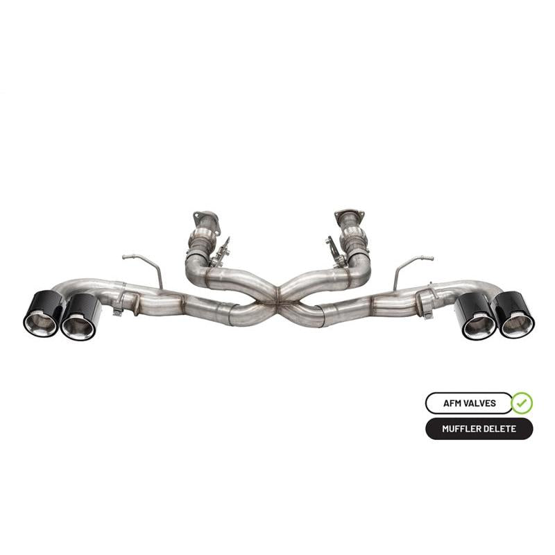 Corvette C8 Corsa RWD 3in Xtreme Cat-Back Exhaust w/4.5in Carbon Fiber Polished Tips 2020-2024